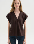 Top Monde Drape Bias,  Black Coffee