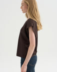 Top Monde Drape Bias,  Black Coffee