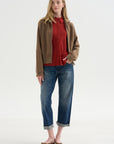 Merce Slinky Slim Button Up, Cinnamon