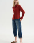 Merce Slinky Slim Button Up, Cinnamon