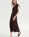 Monde Drape Bias Maxi, Black Coffee
