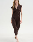 Monde Drape Bias Maxi, Black Coffee