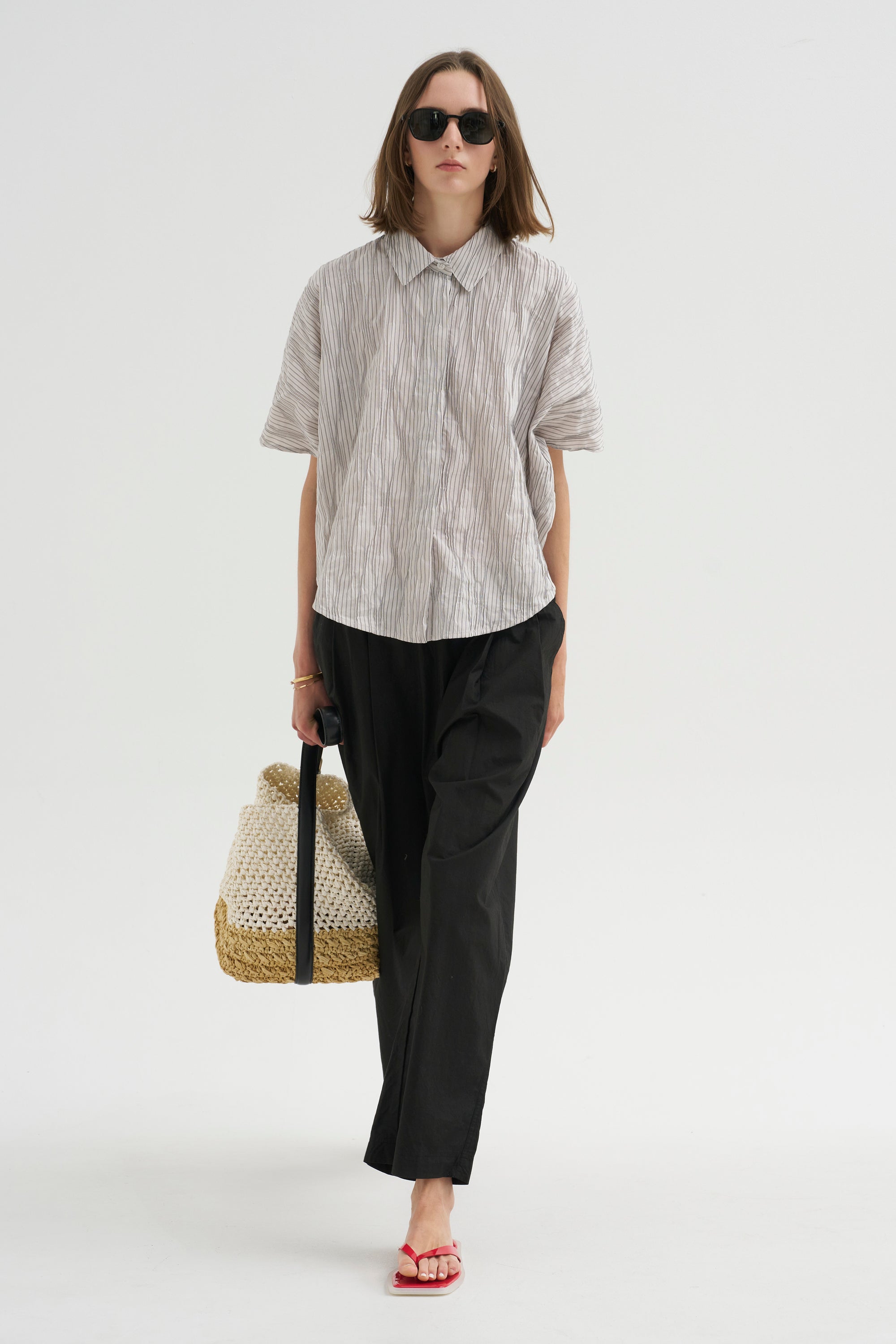 Spa Pleat Pant, Black