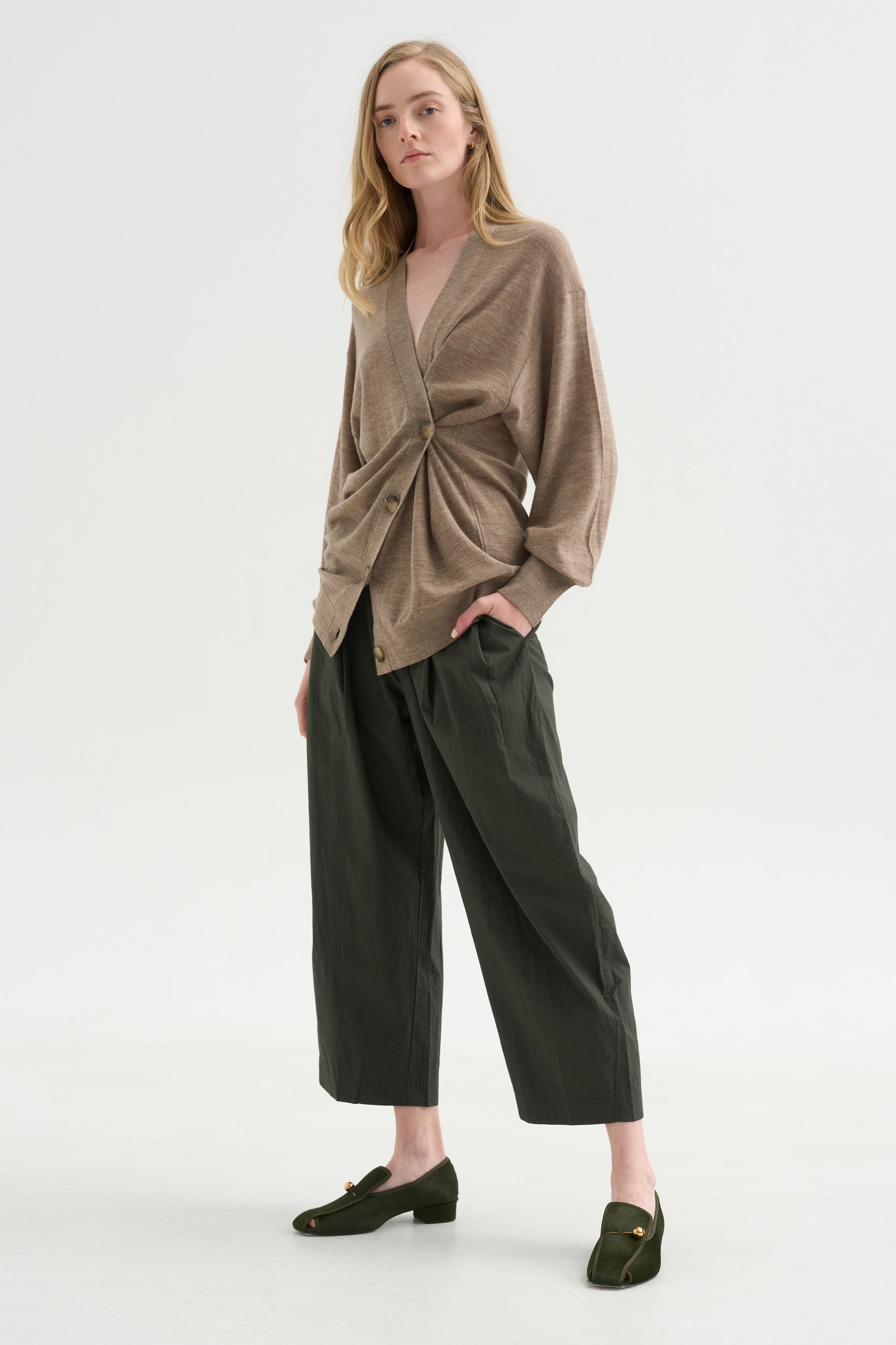 Spa Pleat Pant, Rosin
