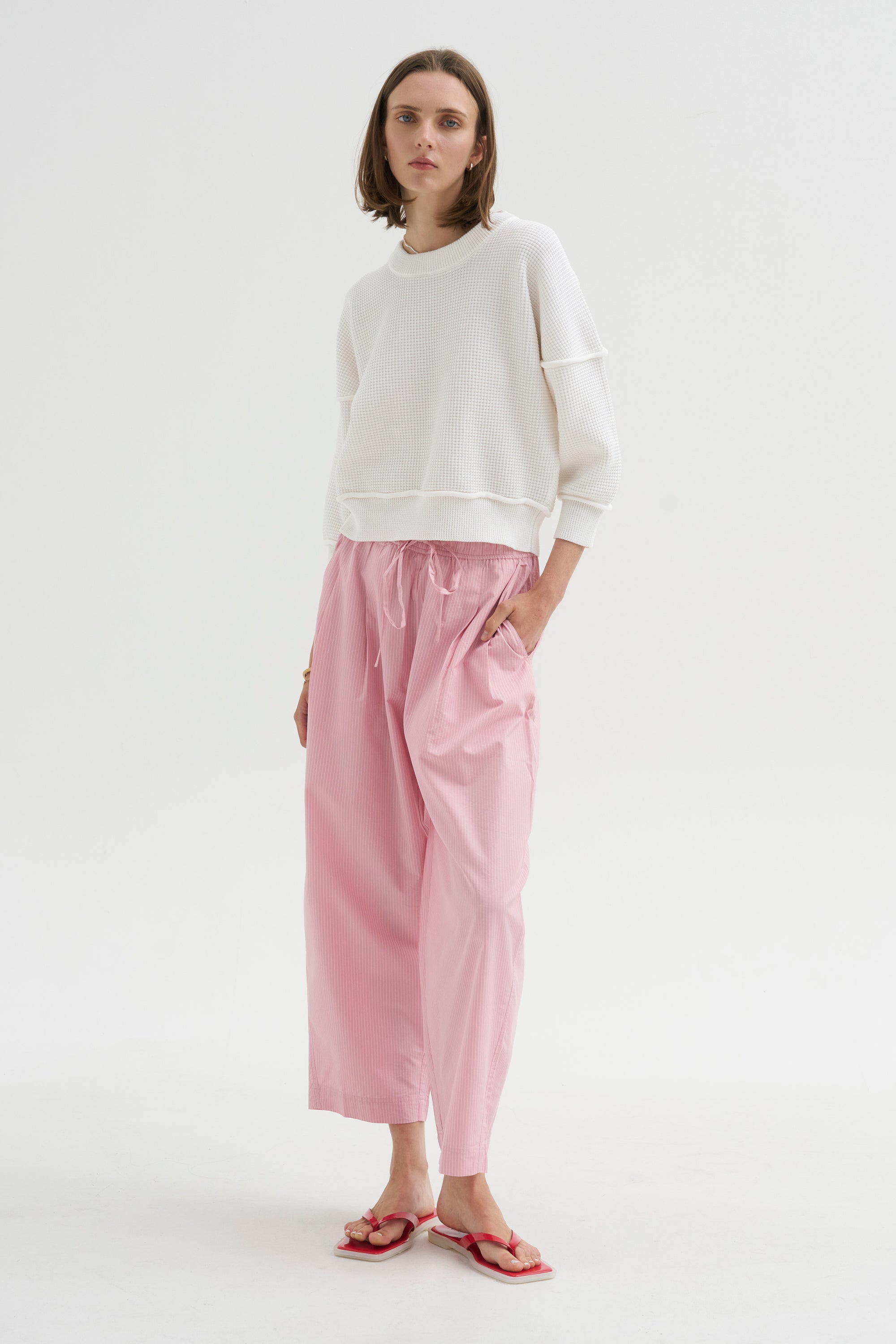Everyday Pull On Pant,  Pink Taffy Stripe