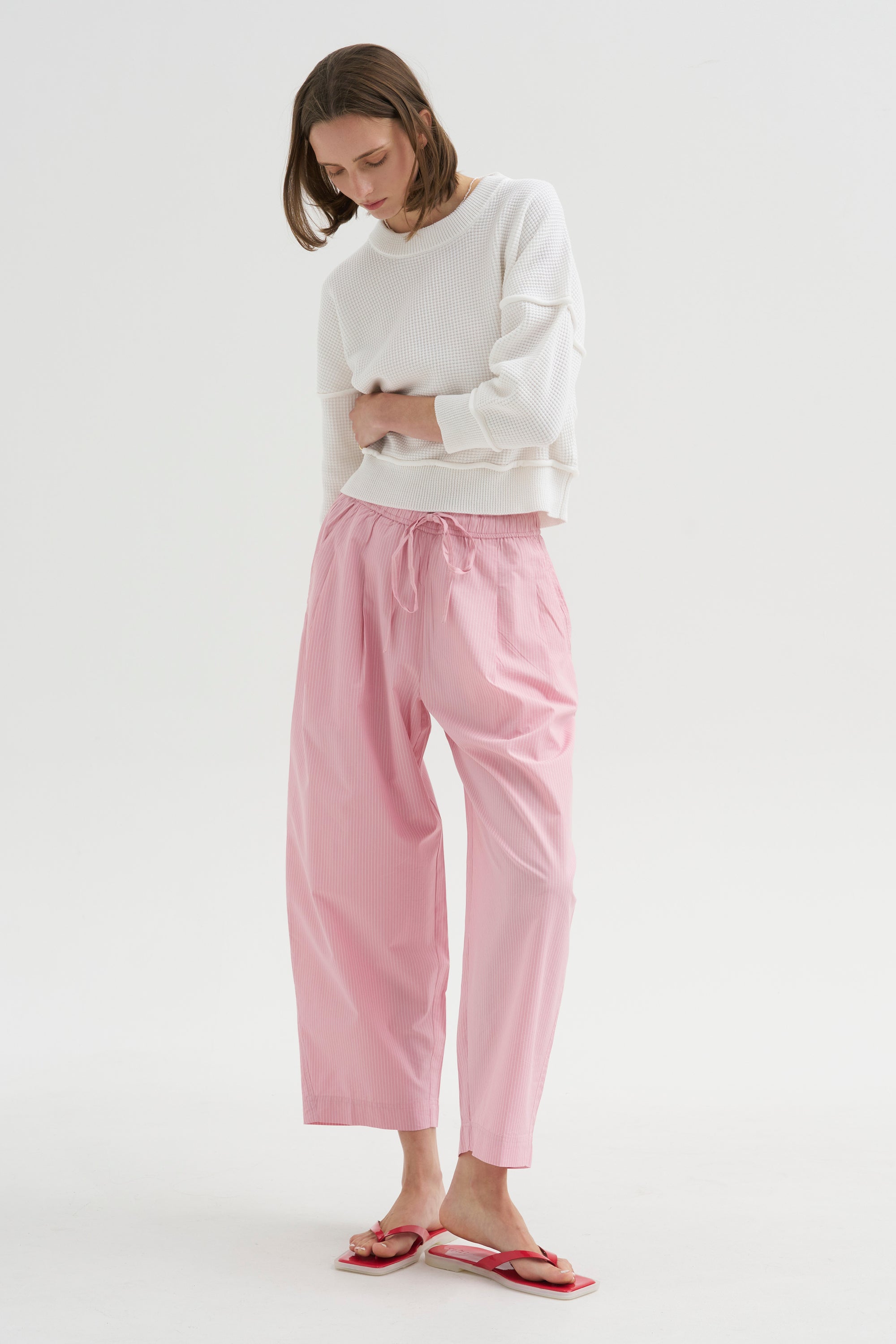 Everyday Pull On Pant,  Pink Taffy Stripe