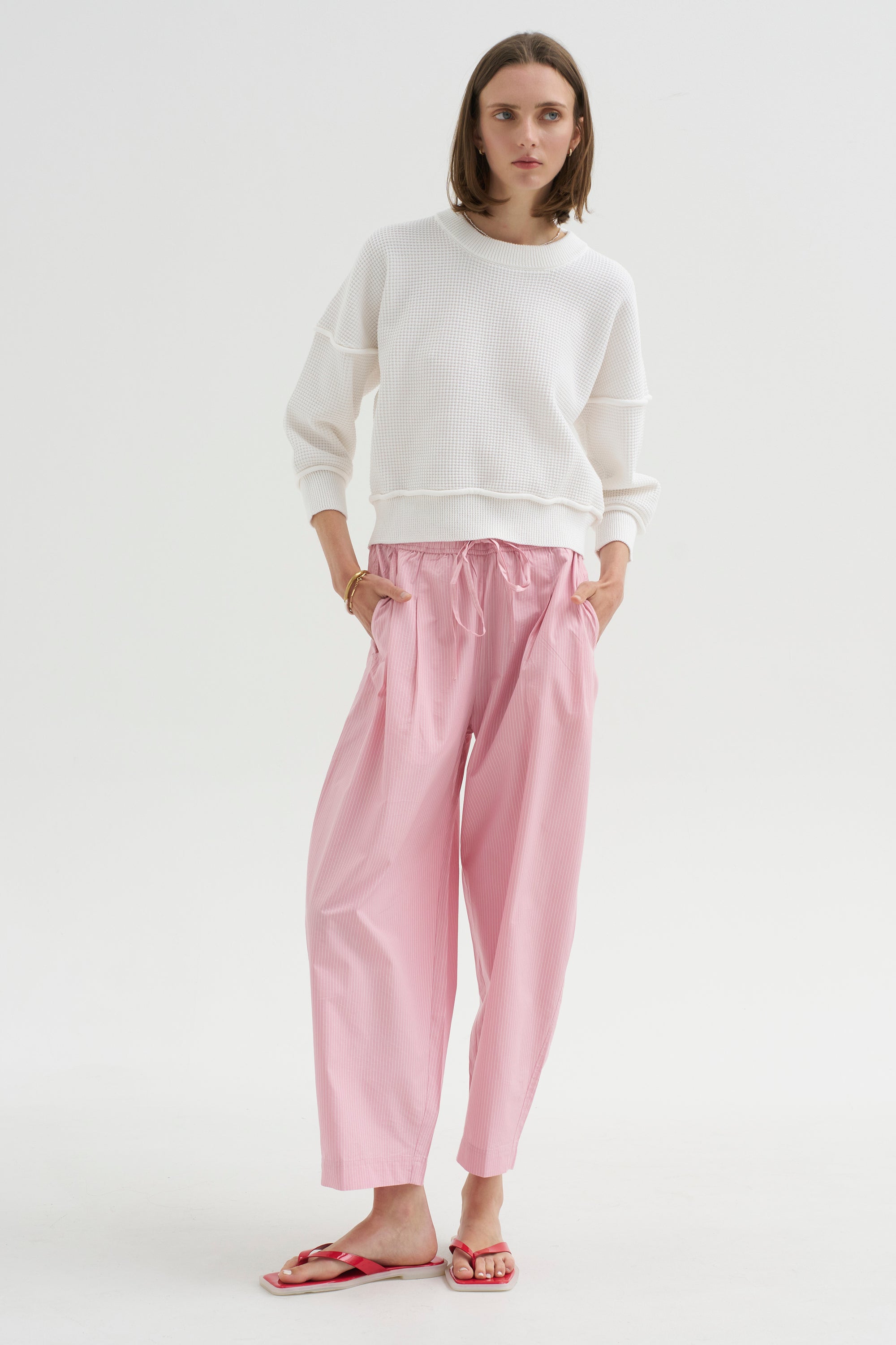 Everyday Pull On Pant,  Pink Taffy Stripe