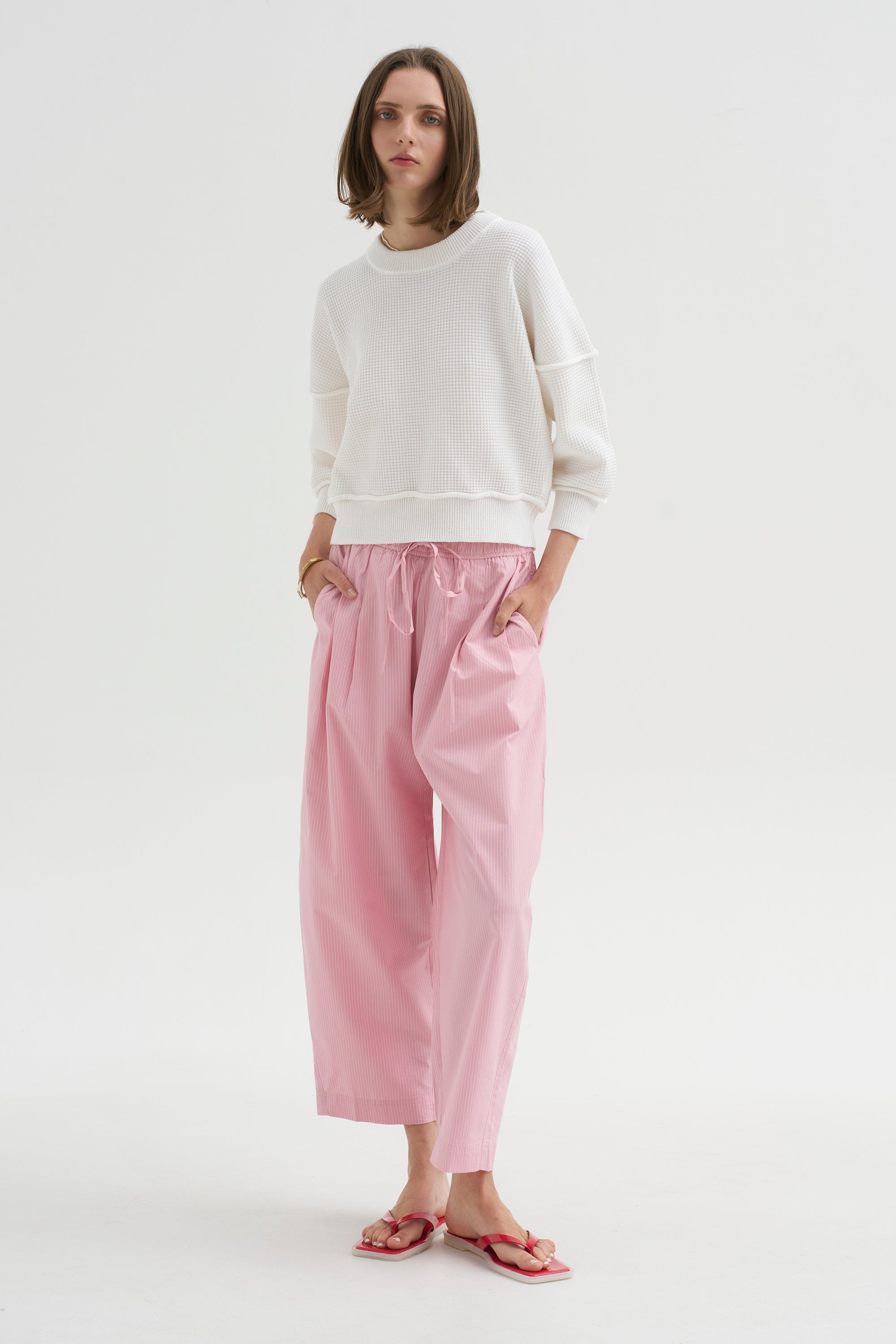 Everyday Pull On Pant,  Pink Taffy Stripe