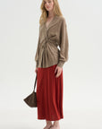 Drippy Tissue Cardigan, Camel