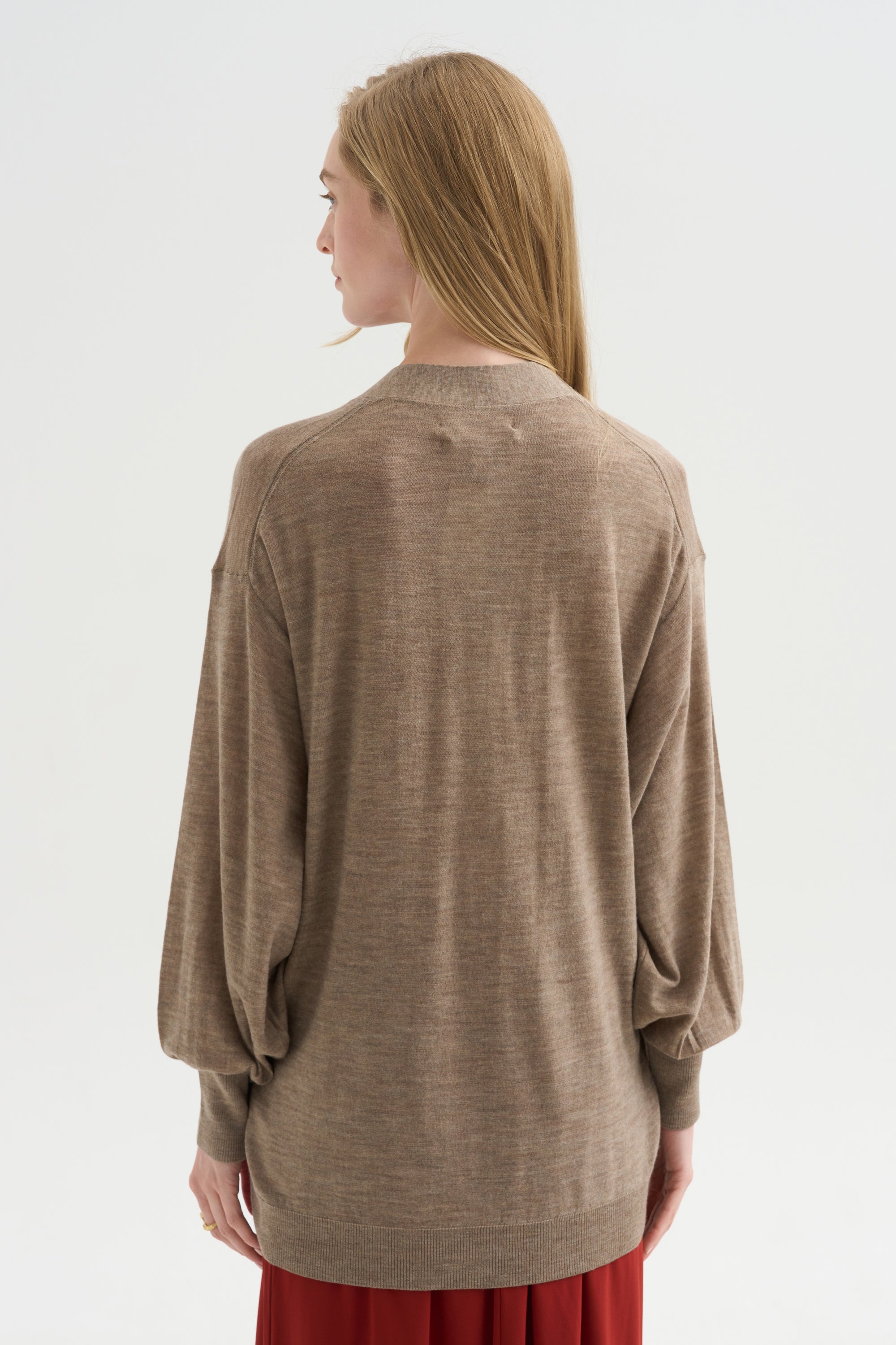 Drippy Tissue Cardigan, Camel