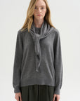 Drippy Scarf Top, Grey