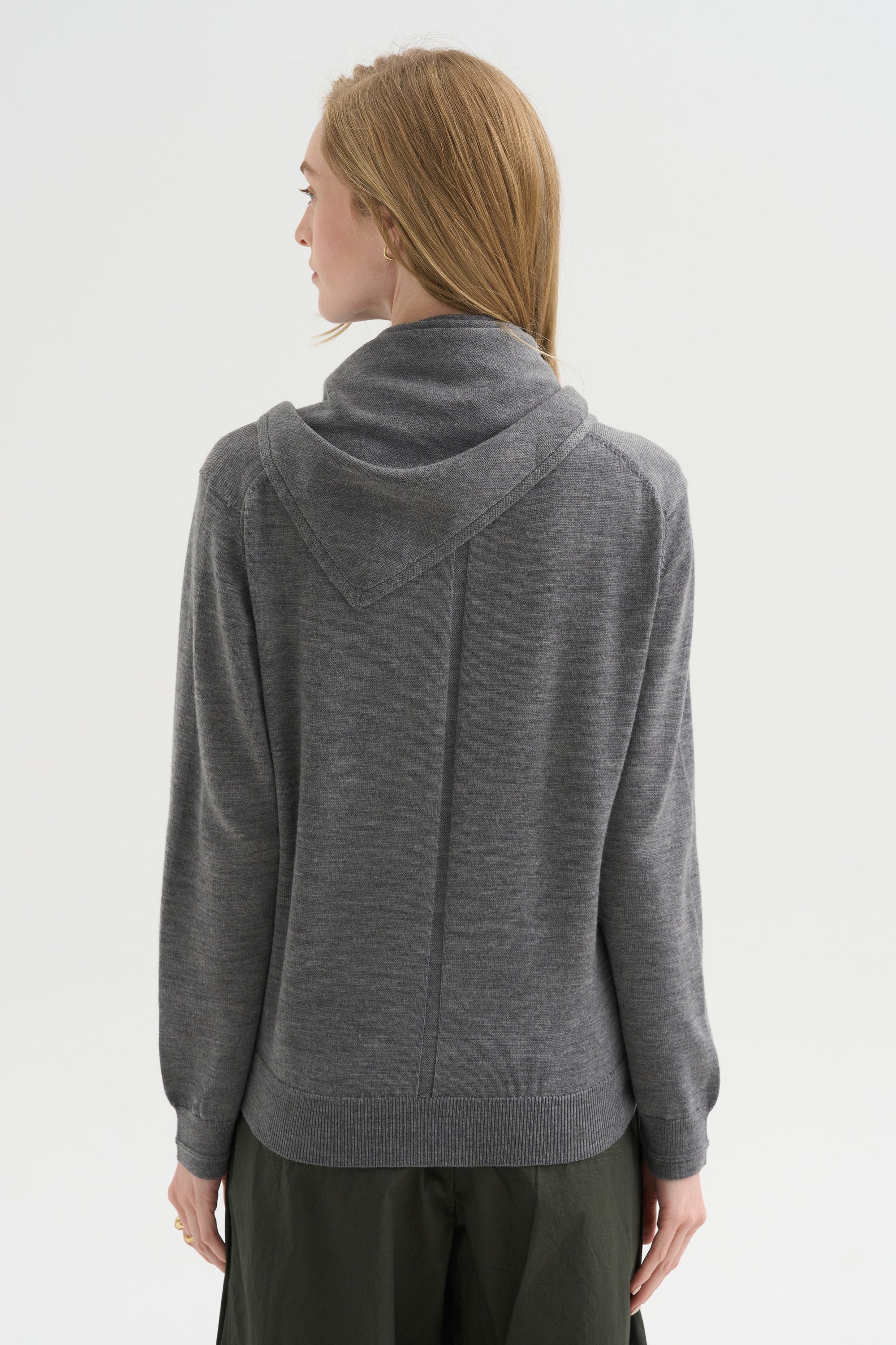 Drippy Scarf Top, Grey