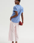 Valenti - Button Up,  Microstripe Blue & Cream