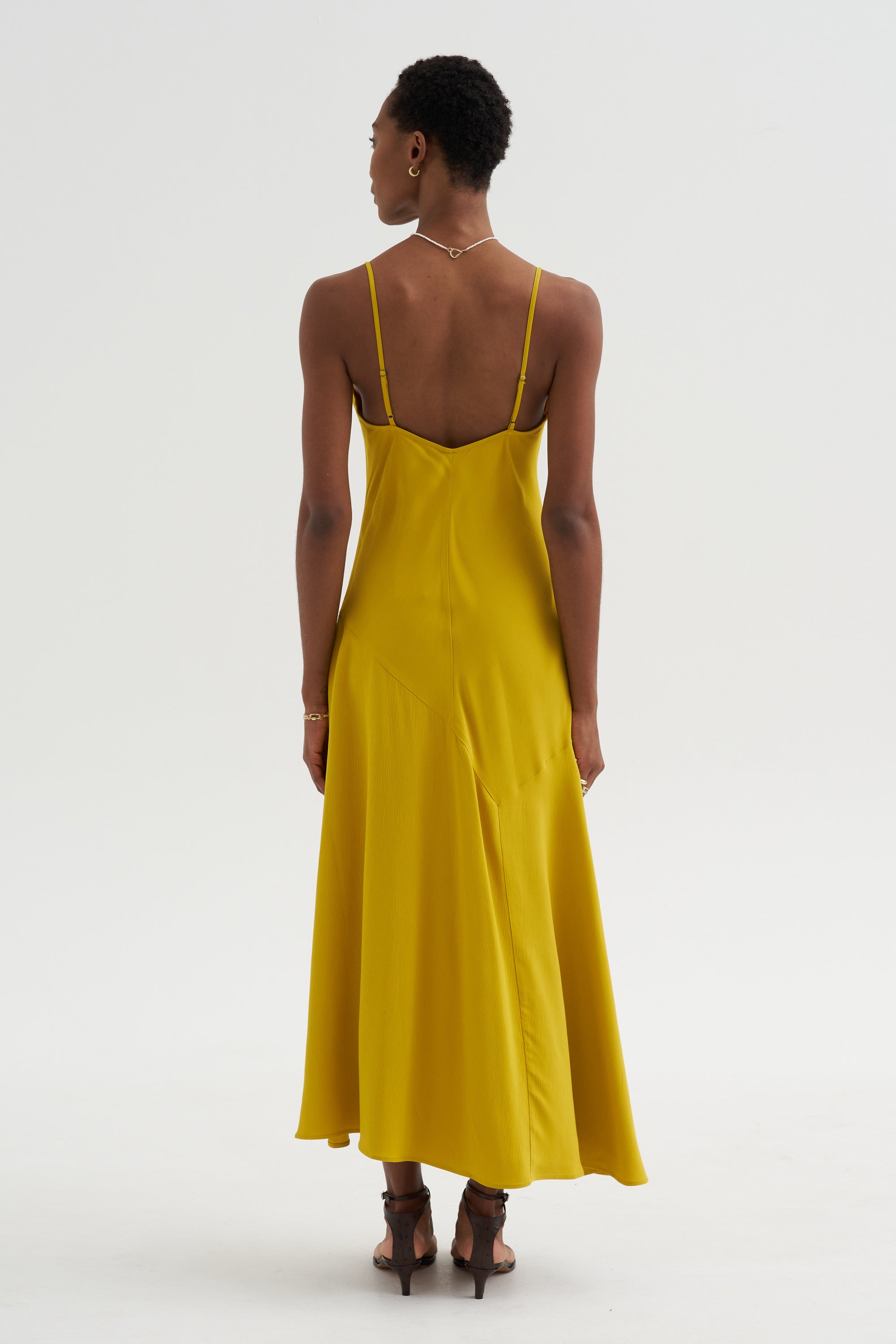 Kasimira - Bias Slip Dress, Goldenrod