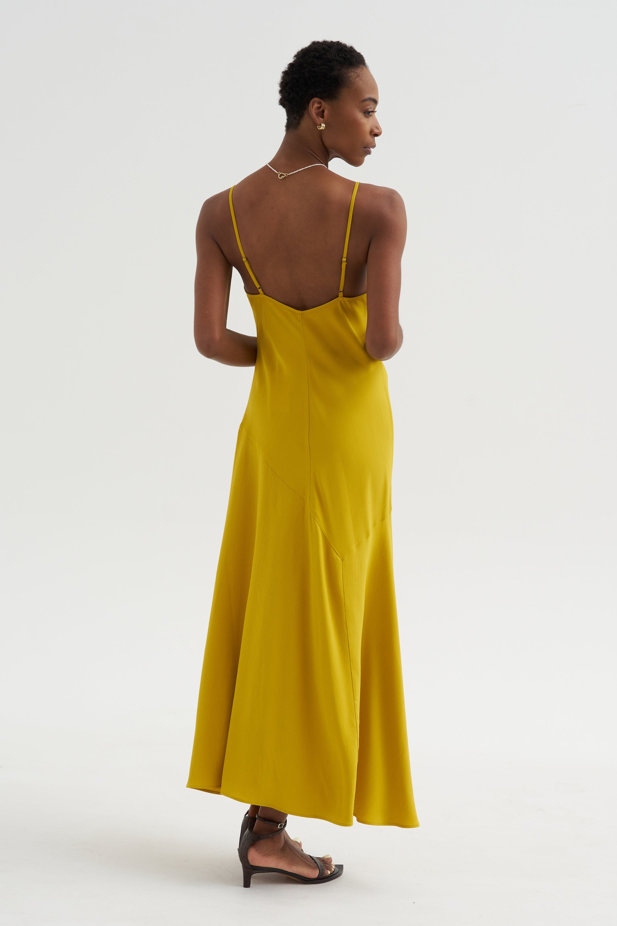 Kasimira - Bias Slip Dress, Goldenrod