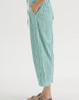 Everyday Pull-on Pant, Yarn Dye Stripe Green