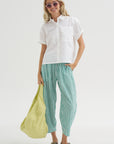 Everyday Pull-on Pant, Yarn Dye Stripe Green