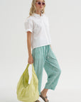 Everyday Pull-on Pant, Yarn Dye Stripe Green