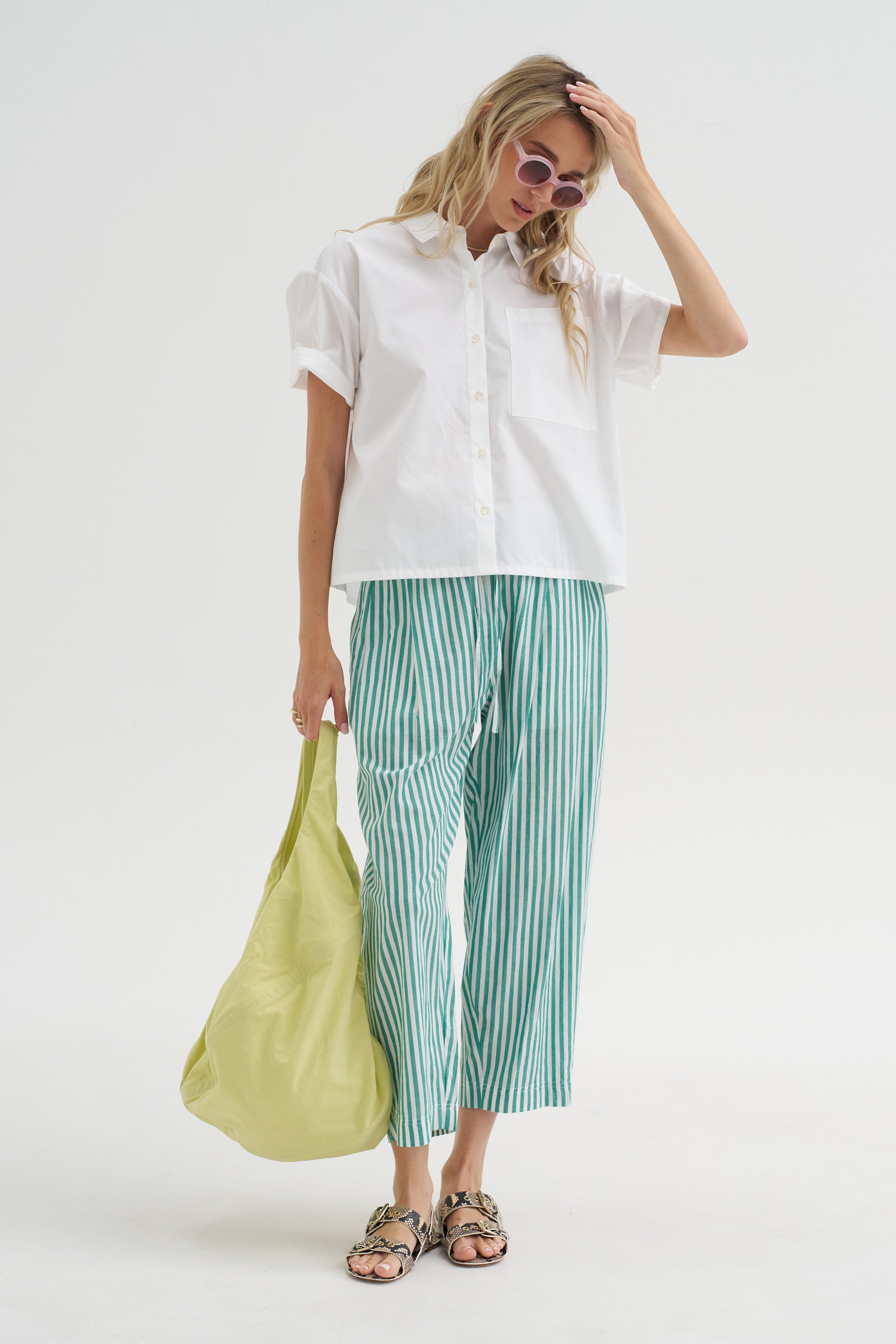 Split Yarn High Waisted Drawstring Skirt Split Yarn High Waisted 