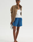 Mar - Stripe Short,  Blue Pond