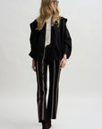 Stripe Long Rene Pull On Pant, Black Multi