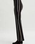 Stripe Long Rene Pull On Pant, Black Multi