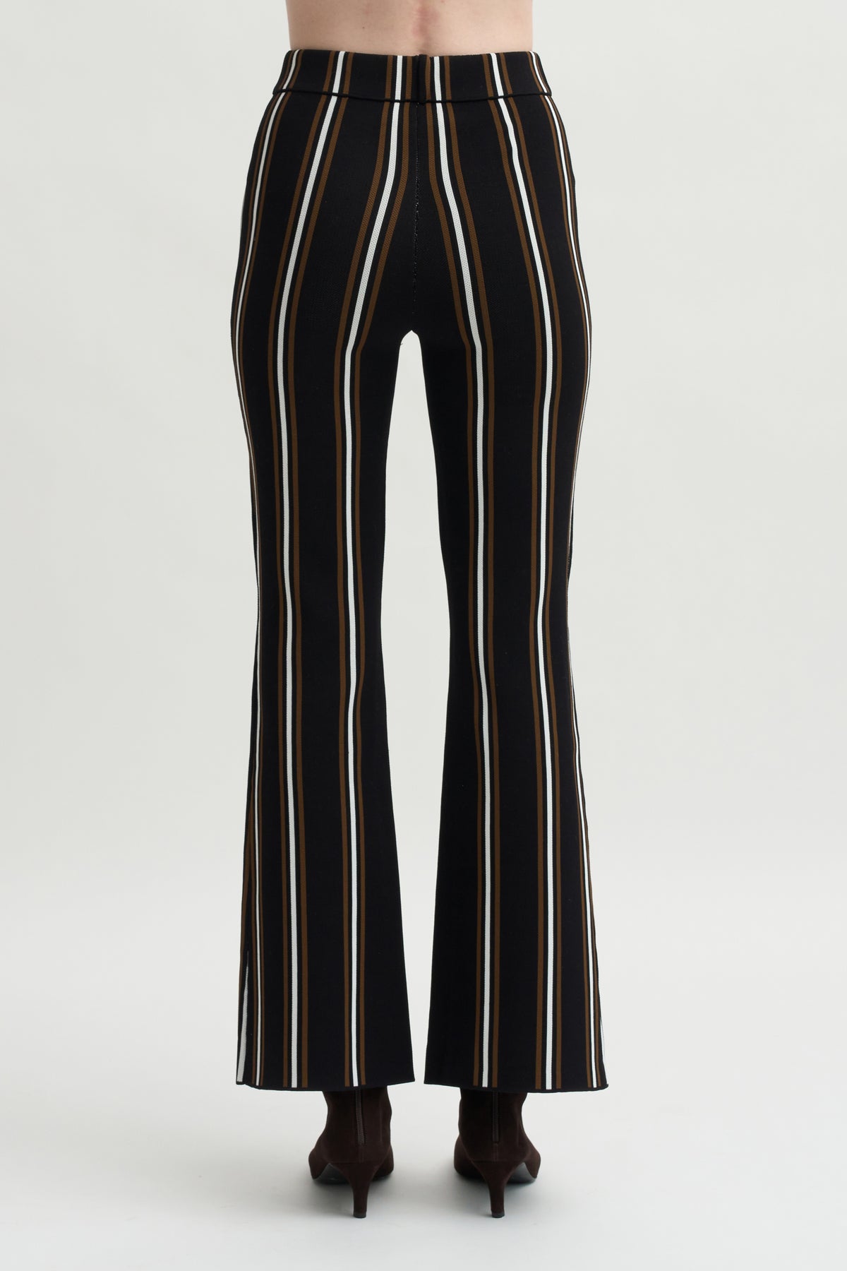 Stripe Long Rene Pull On Pant, Black Multi