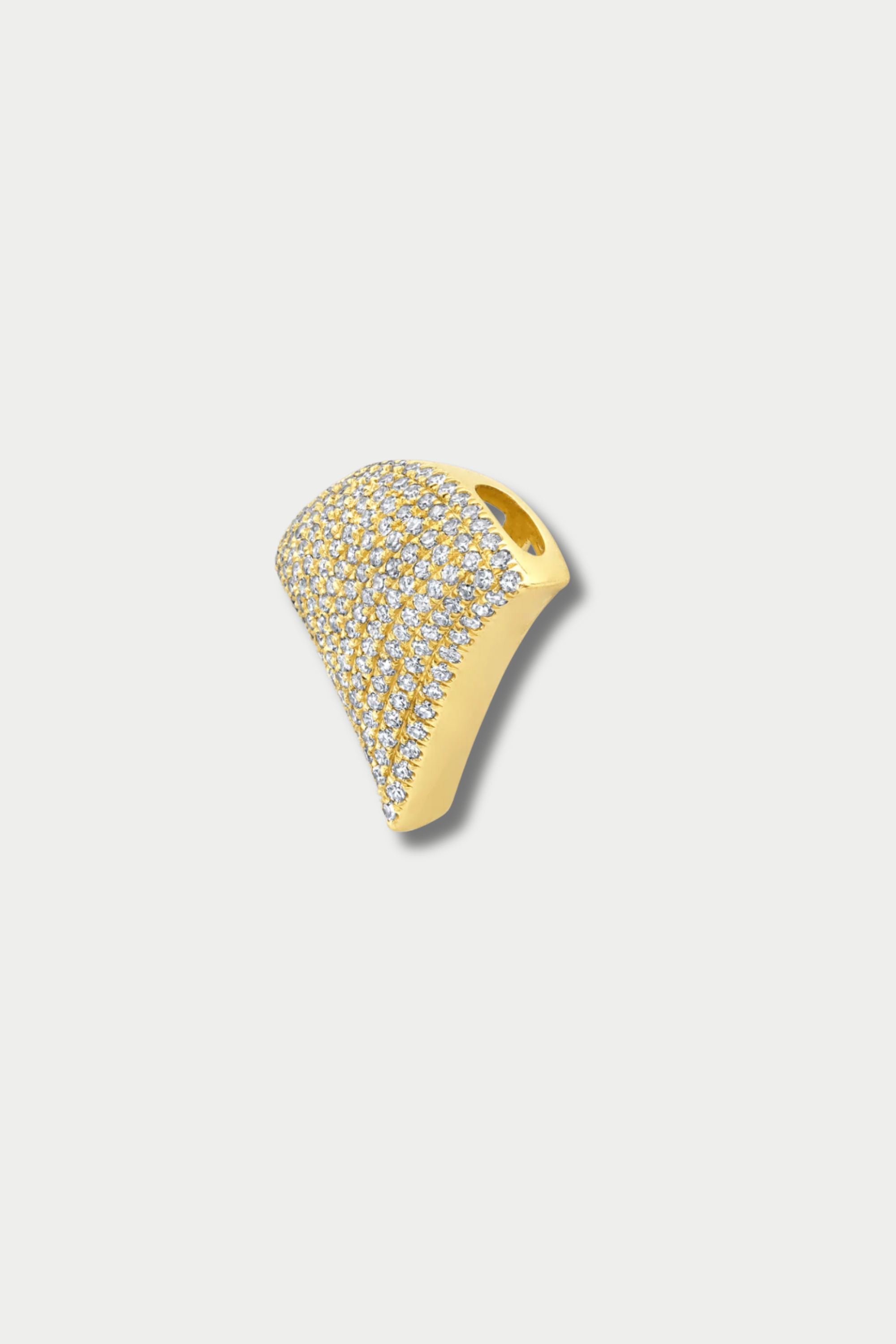 Apse Pave Slider Pendant, Yellow Gold