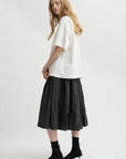 Grid Check Skirt, Black