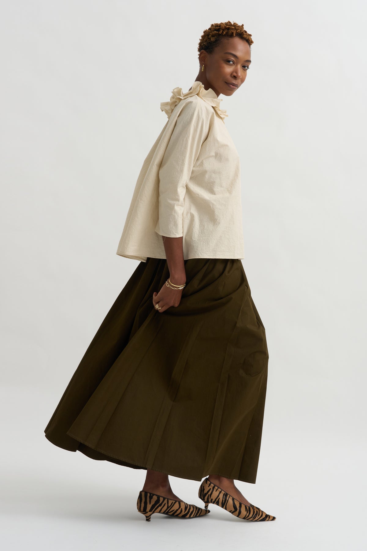 Pleated Skirt, Military