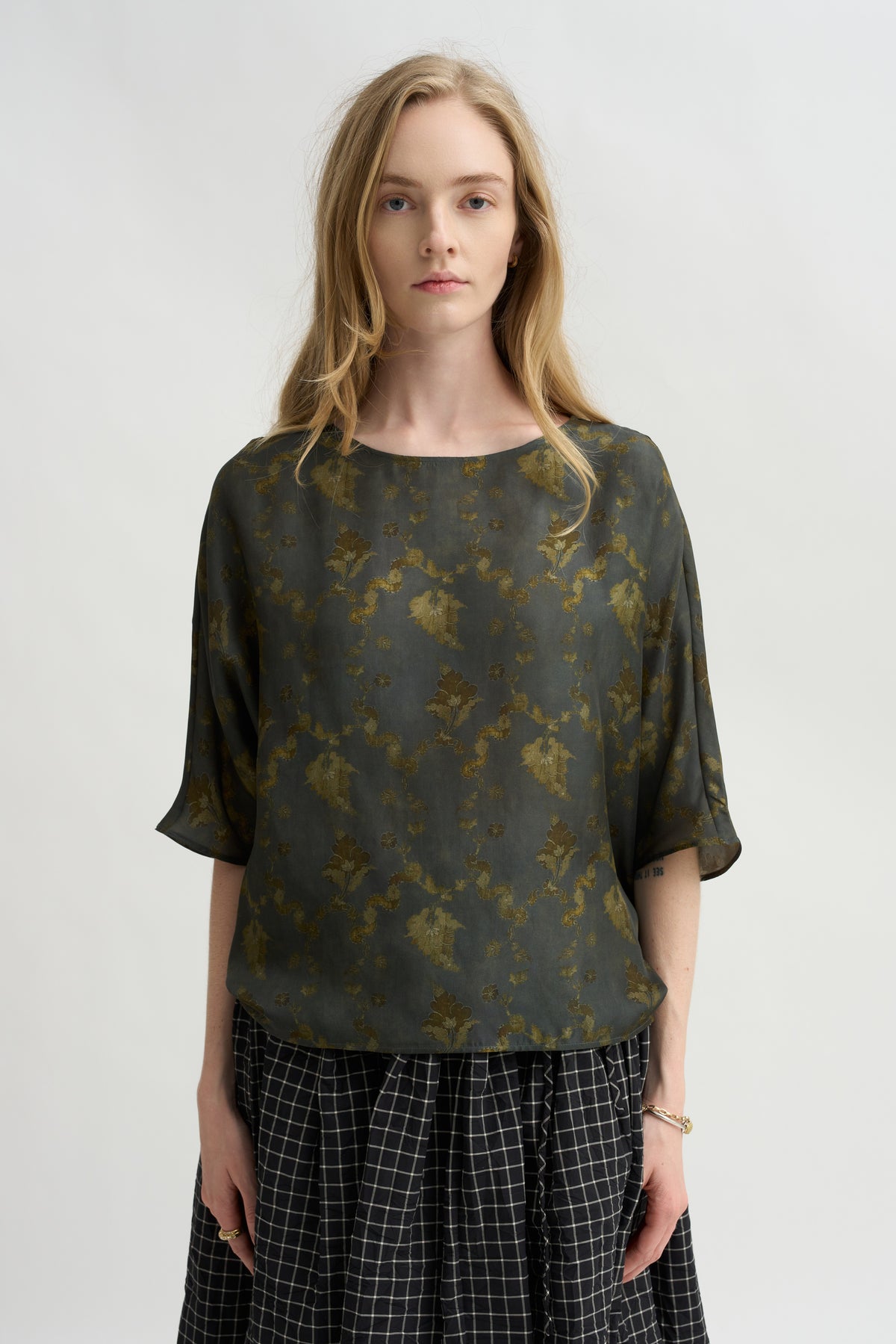 Printed Shirt, Dark Teal