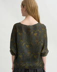 Printed Shirt, Dark Teal