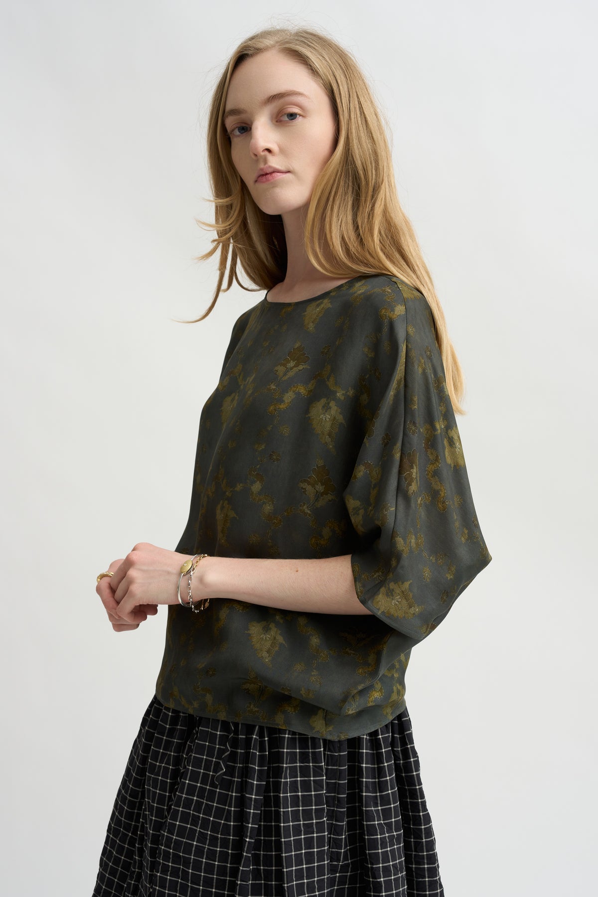 Printed Shirt, Dark Teal