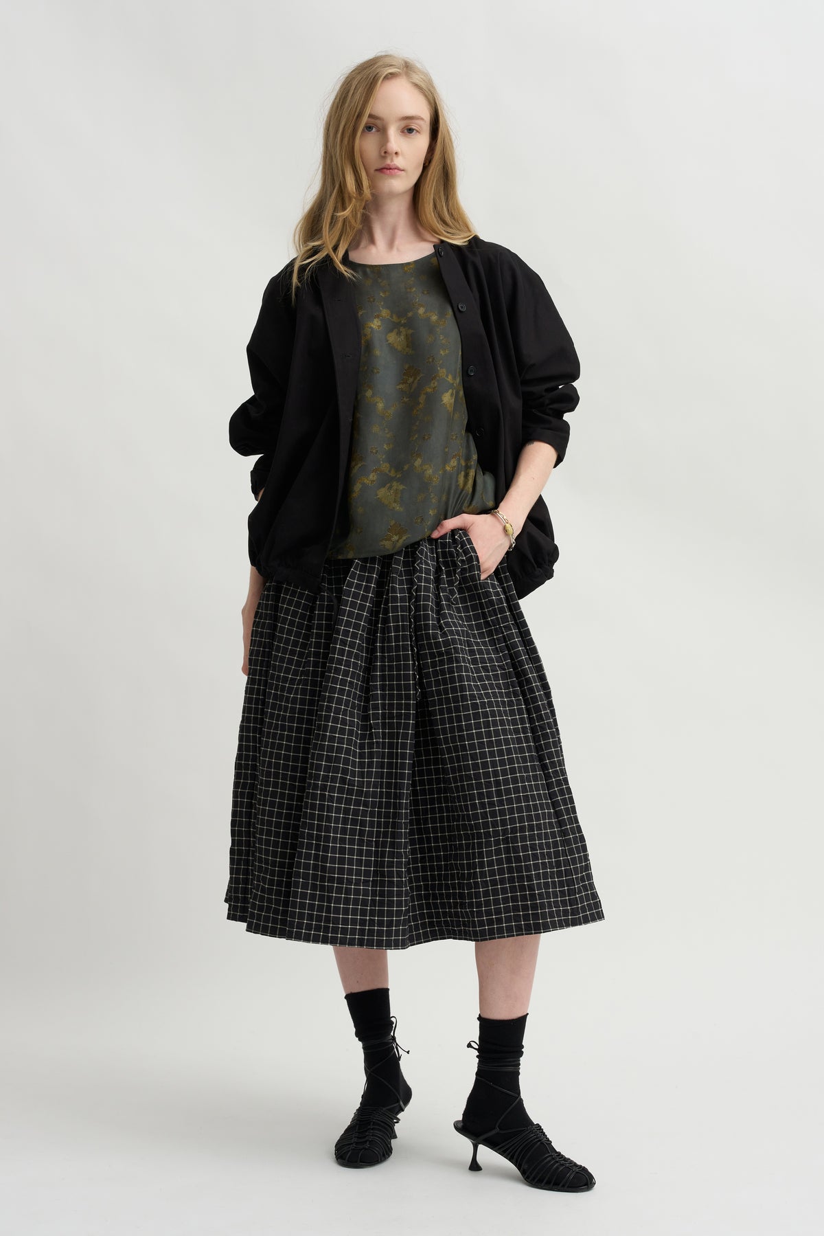 Printed Shirt, Dark Teal