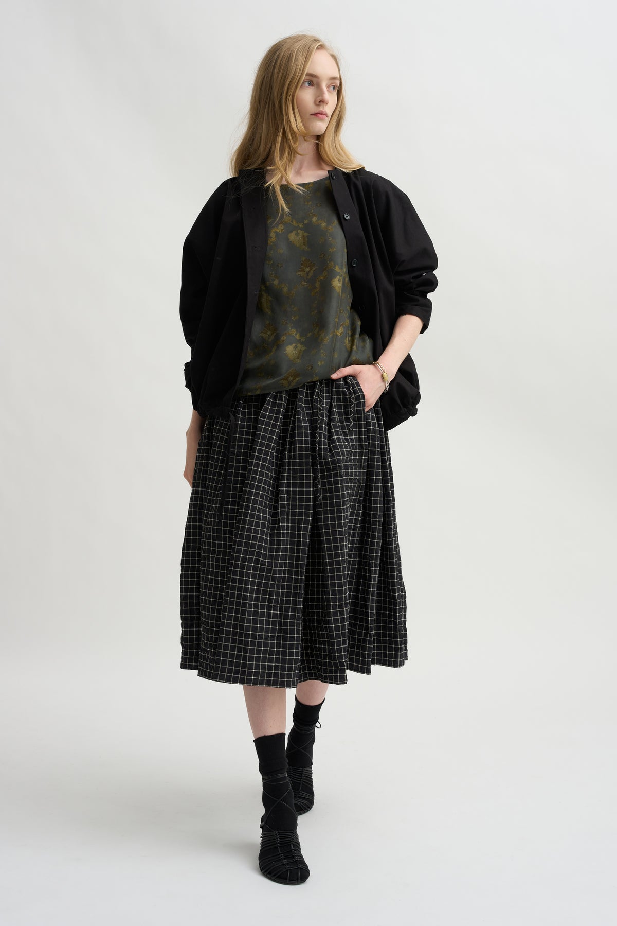 Printed Shirt, Dark Teal