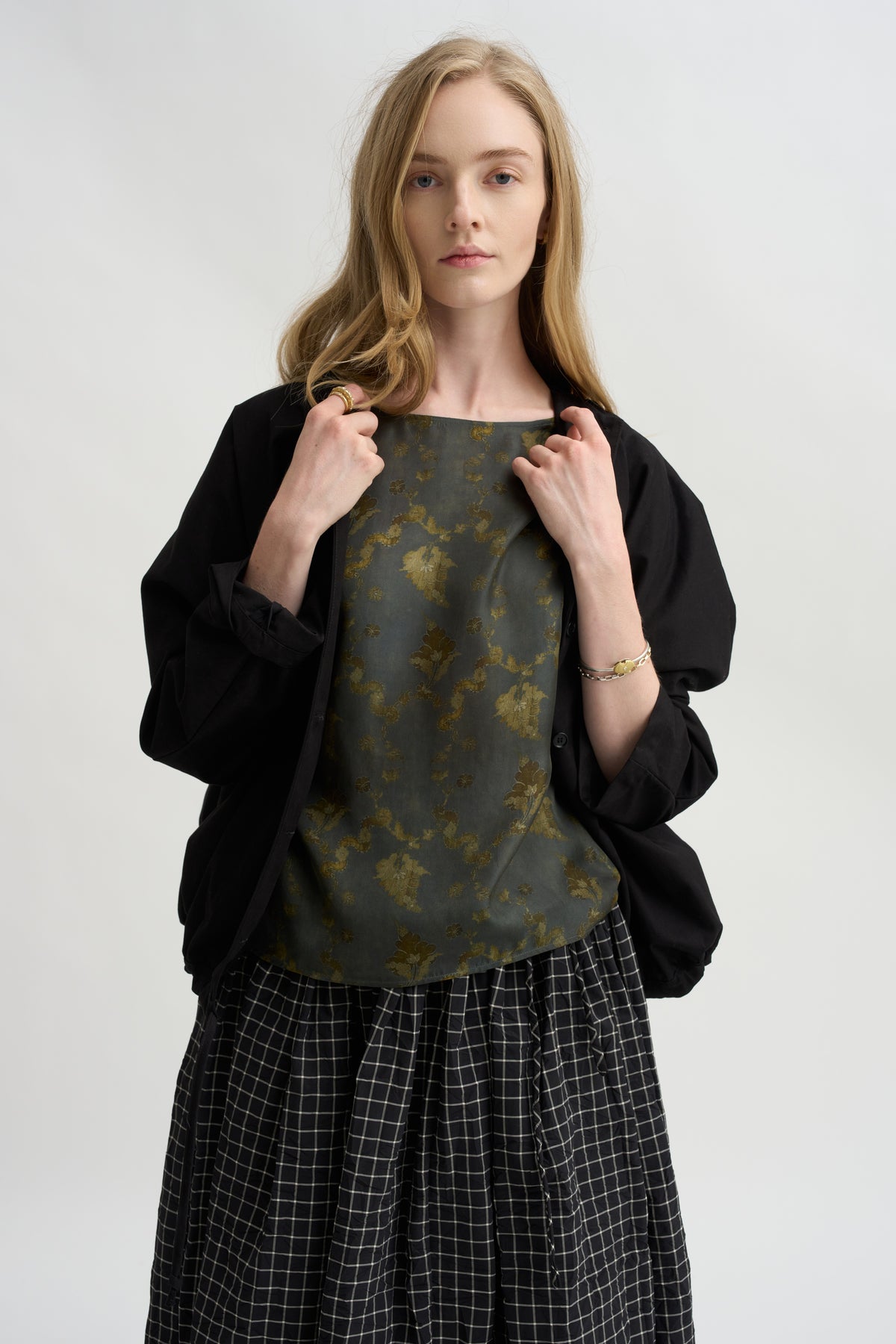 Printed Shirt, Dark Teal