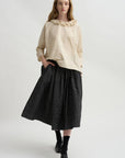 Ruffle Collar Shirt, Natural