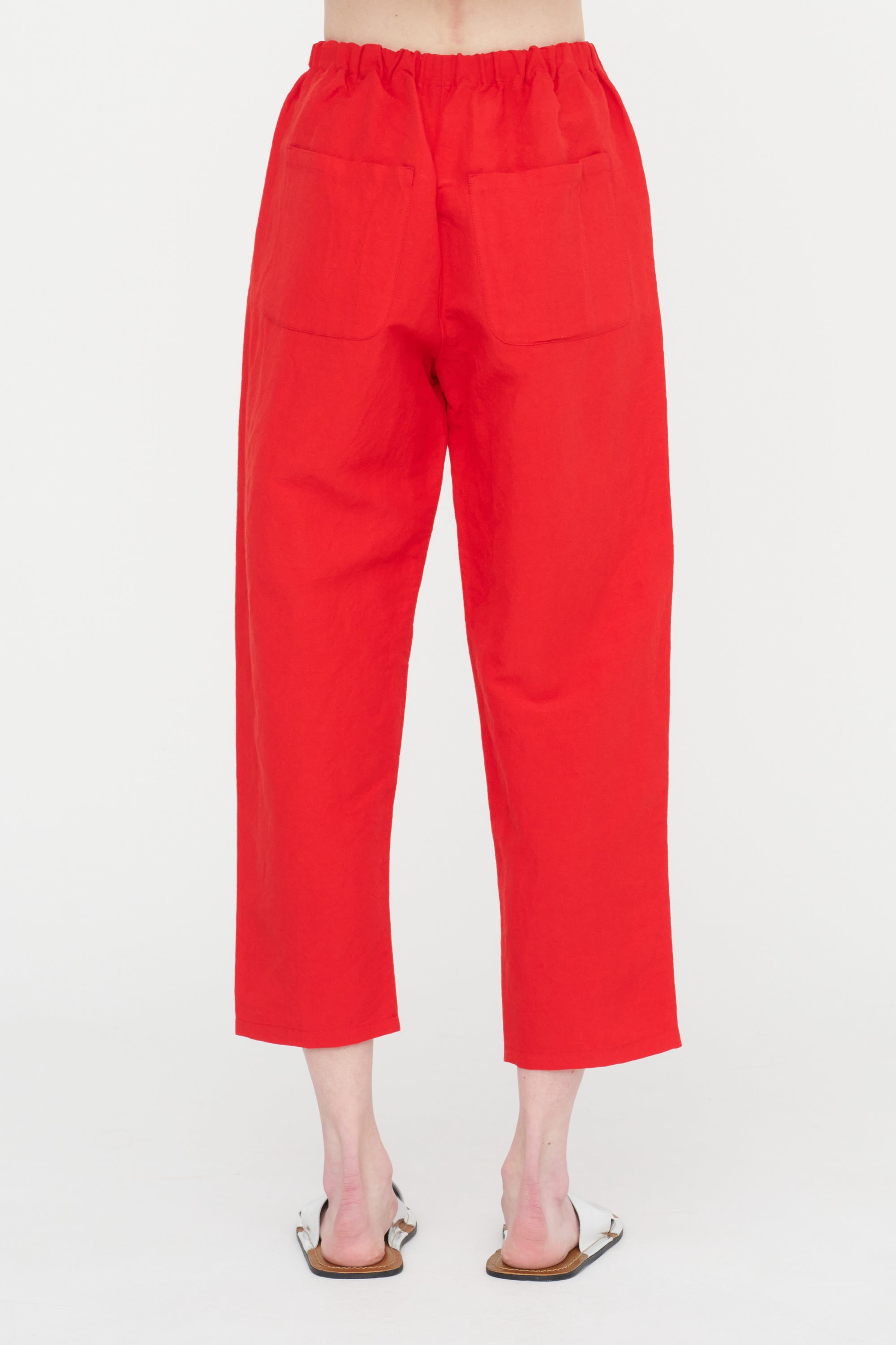 Elastic Waist Pants, Pomegranate