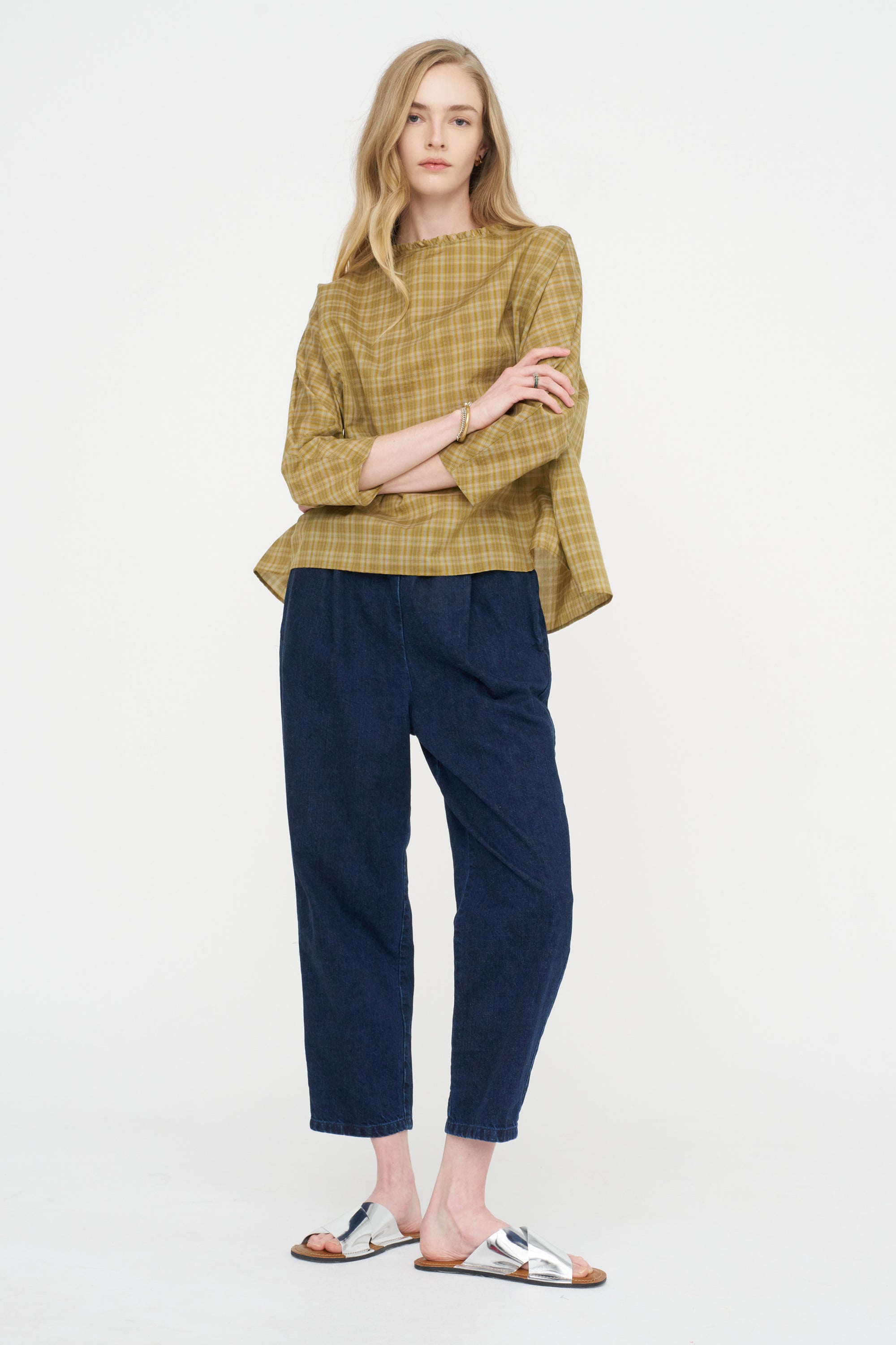 Ruffled Shirt, Olive