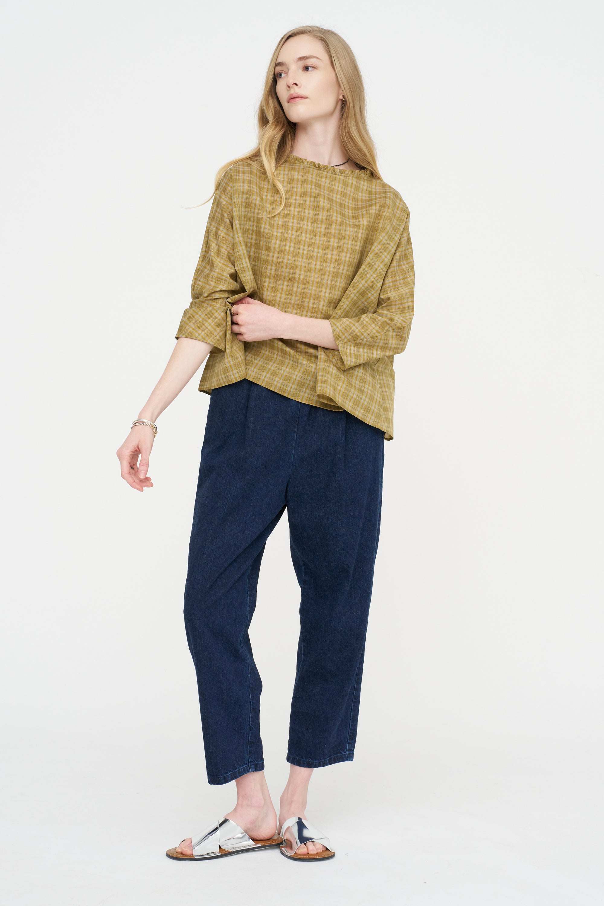 Ruffled Shirt, Olive