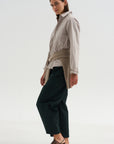 Cotton & Linen Trouser, Bottle Green