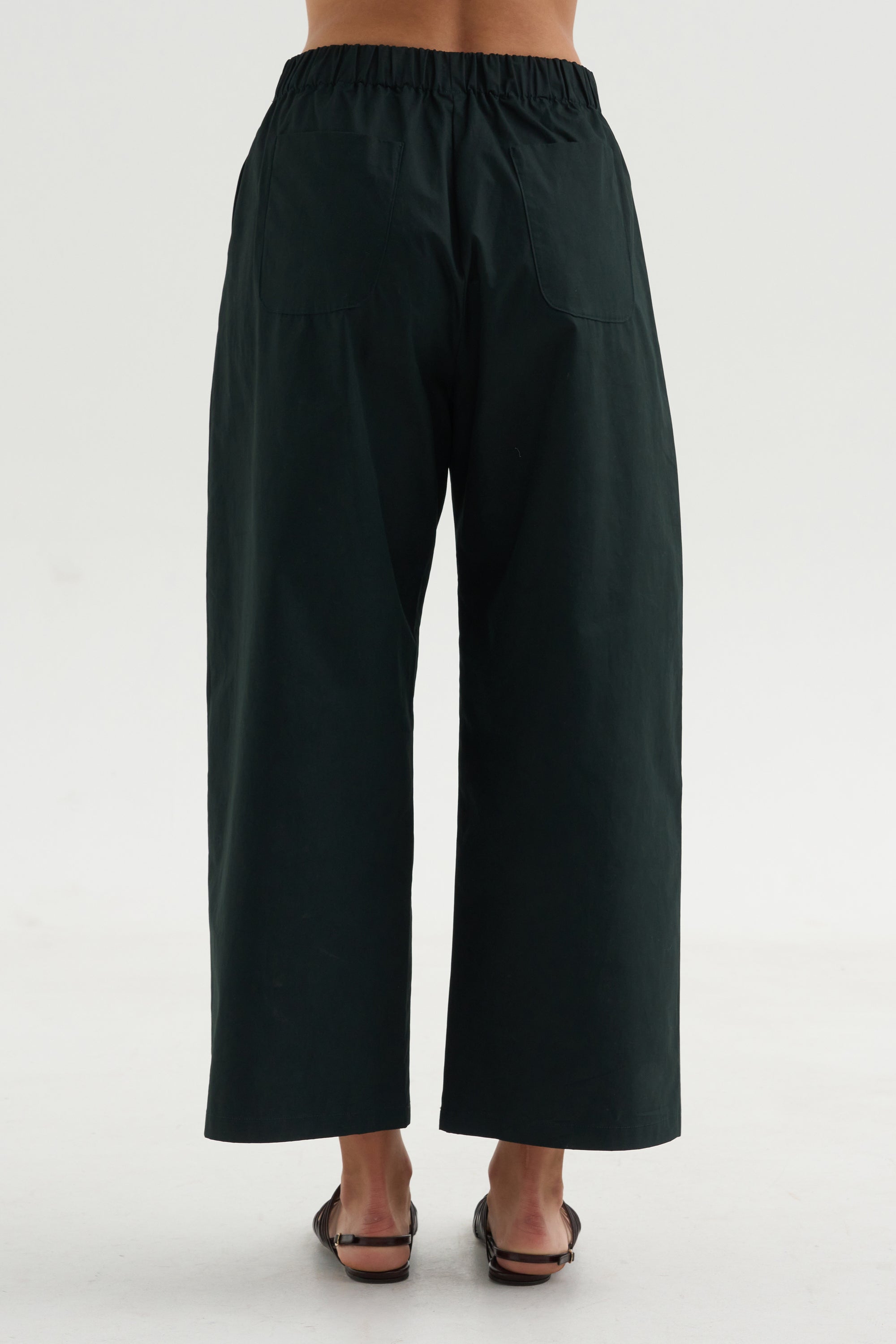 Cotton &amp; Linen Trouser, Bottle Green