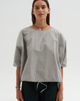 Shirt Printed Cotton, Black Net