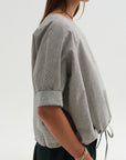 Shirt Printed Cotton, Black Net