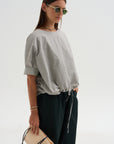 Shirt Printed Cotton, Black Net