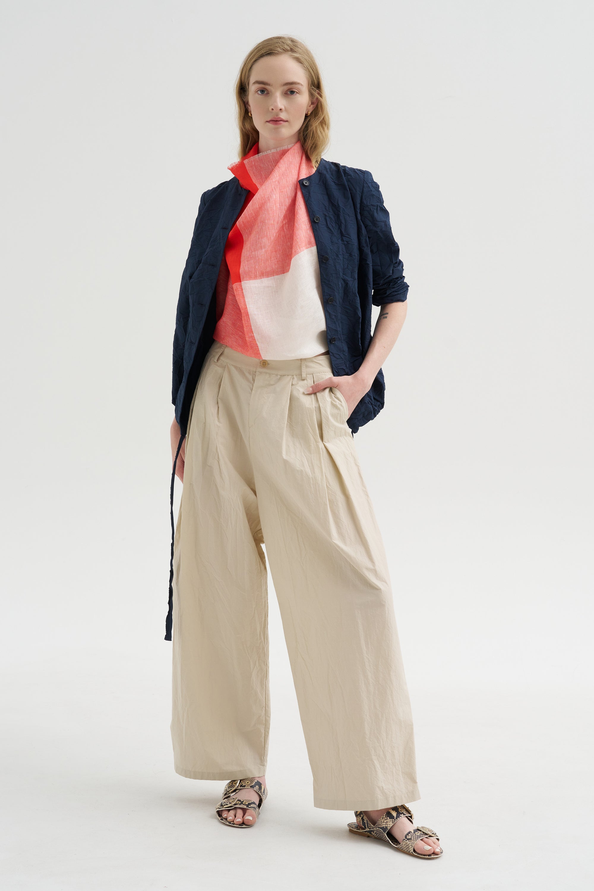 Tech Poplin Trousers, Cappucino