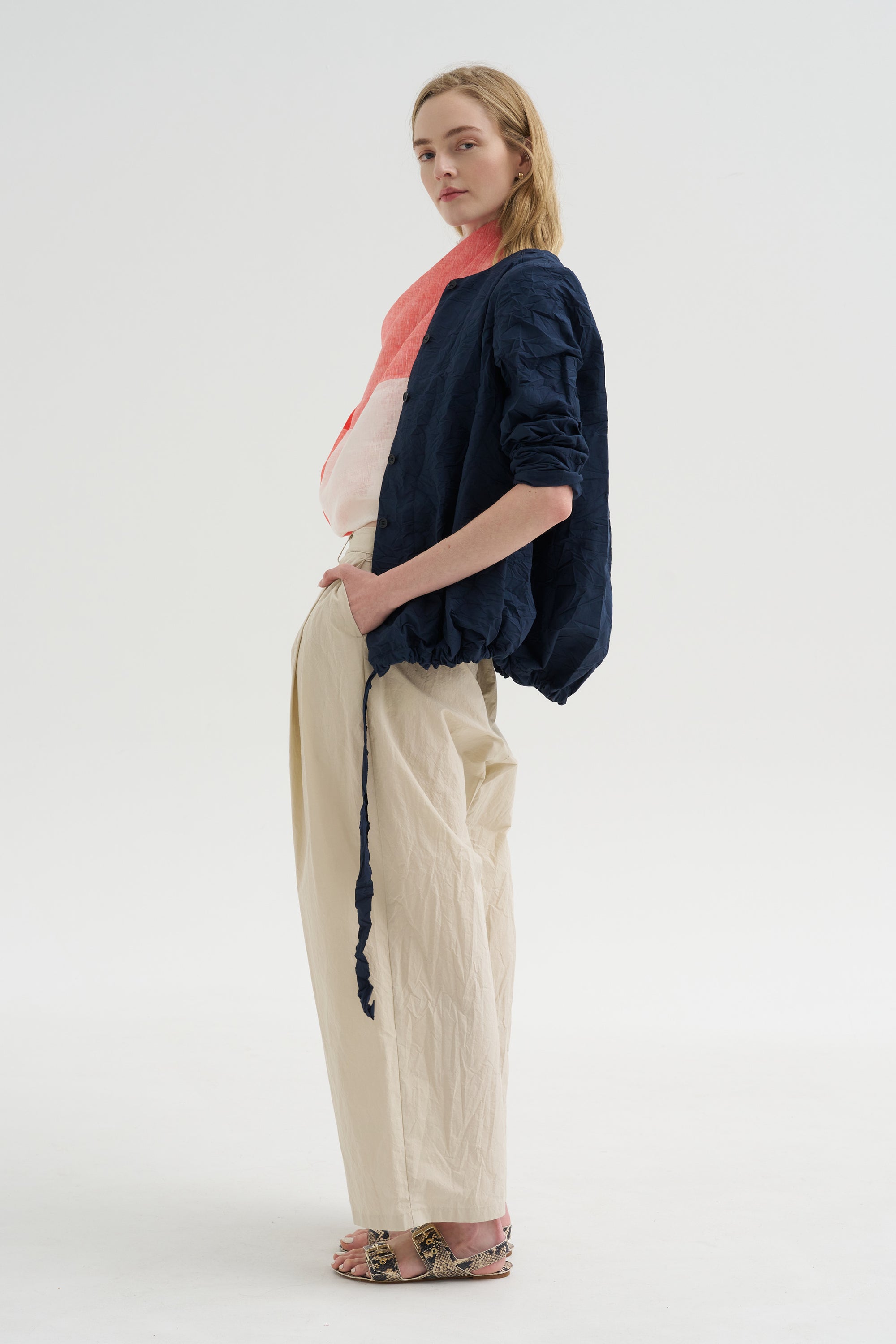 Tech Poplin Trousers, Cappucino