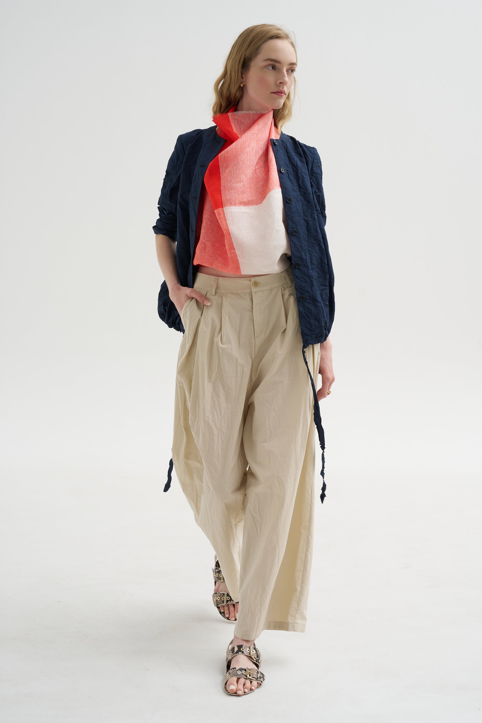 Tech Poplin Trousers, Cappucino