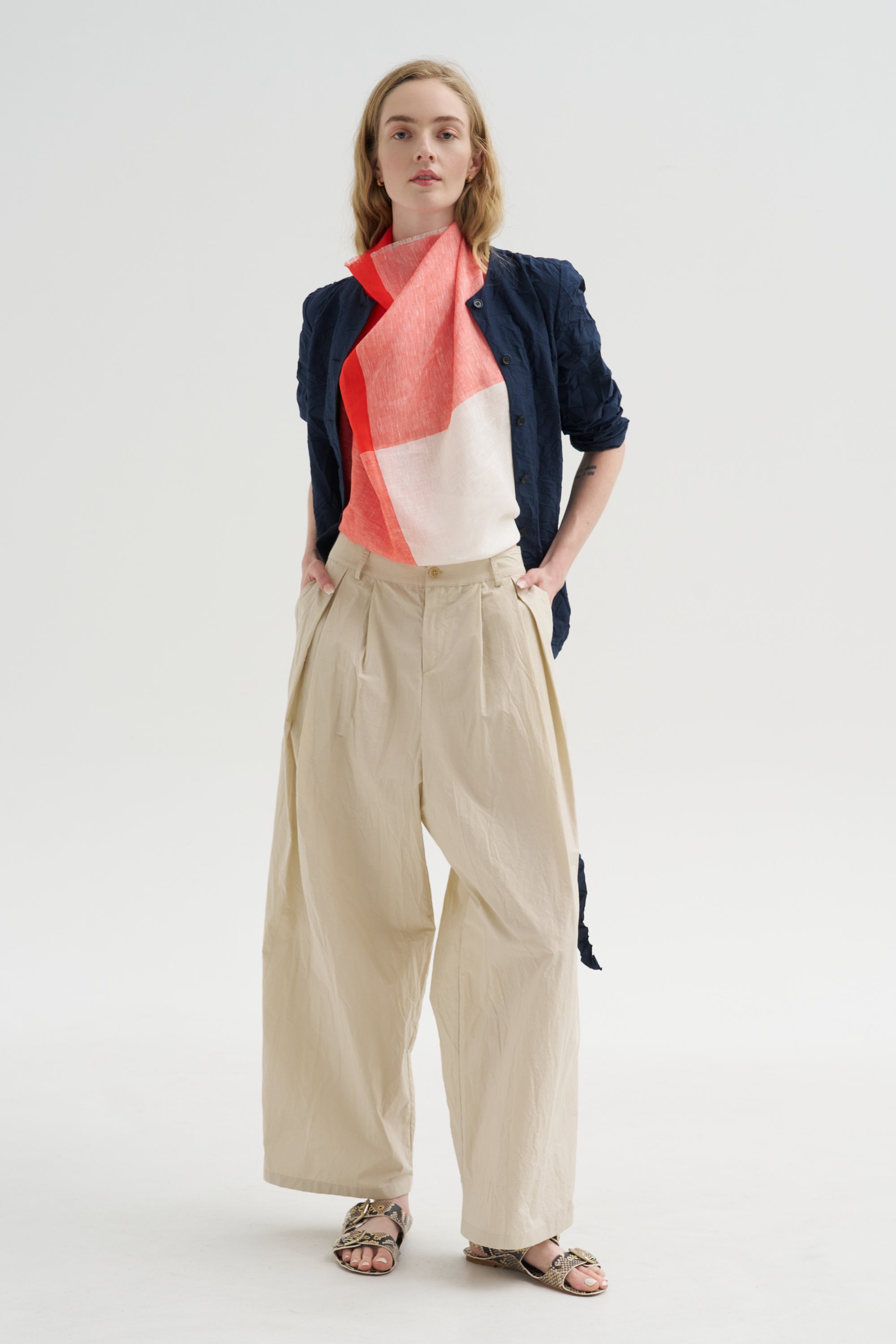 Tech Poplin Trousers, Cappucino