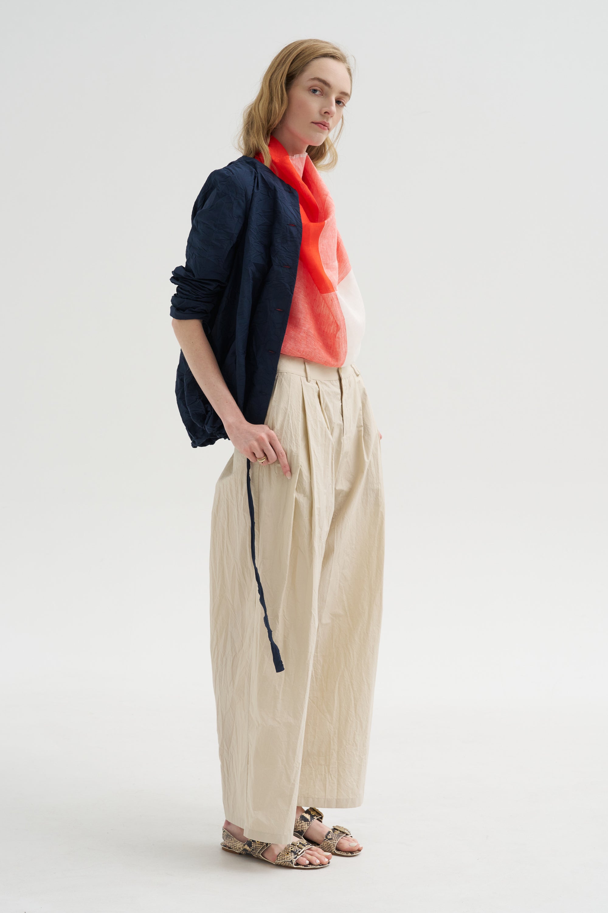 Tech Poplin Trousers, Cappucino